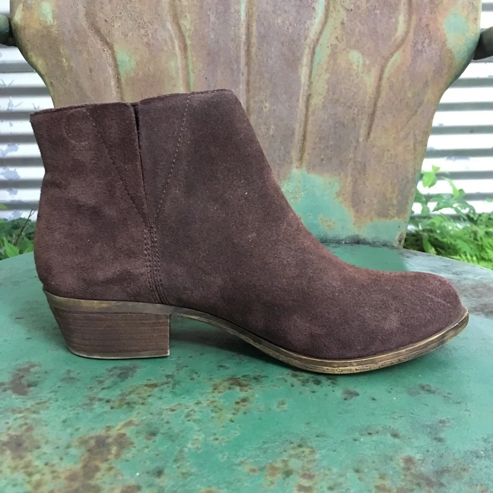 Lucky Brand Brown Suede Booties